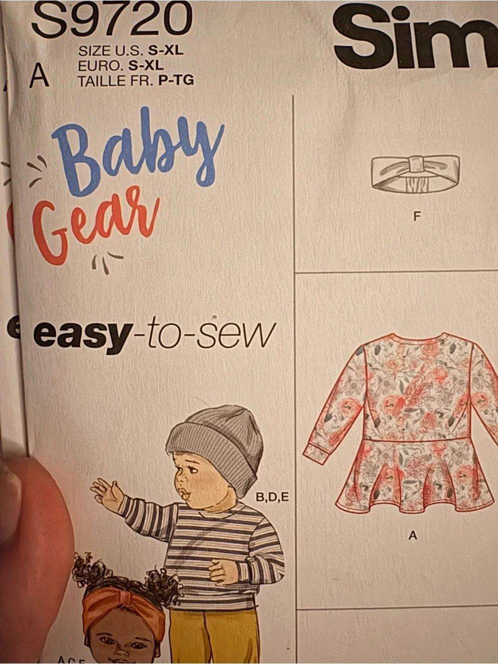 BN UNCUT SIMPLICITY 9720 A SEWING PATTERNS BABIES EASY TO SEW